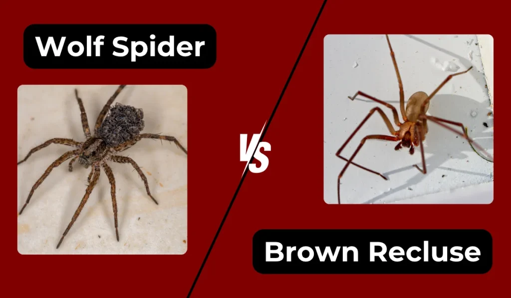 wolf spider vs brown recluse spider